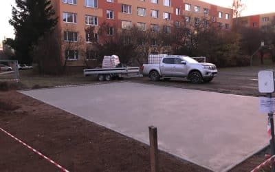 Základová deska pod workoutové hřiště